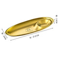 Axyaa Stainless Steel Golden Snack Plate for Food Serving - Restaurant Quality