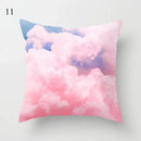 Axyaa Pink Psychedelic Landscape Print Pillowcase for Bedroom Living Room