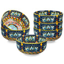 Axyaa 6-Piece Bohemian Ceramic Cereal Bowls Set for Various Meals