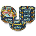 Axyaa 6 Piece 28 Oz Ceramic Cereal Bowls Set, Bohemian Style for Various Meals