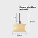 Axyaa Retro Glass Chandelier - Post-modern Bedroom Balcony Lamp