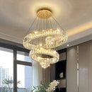 Axyaa Crystal Chandelier Pendant Light for Living Room Bedroom Ceiling, Luxury Indoor Lighting