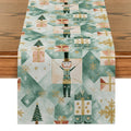 Axyaa Nutcracker Geometry Table Runner, Perfect for Dining and Party Decor