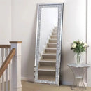 Axyaa Crystal Edge Venetian Wall Mirror for Living Room - 120x60x2.5cm