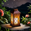 Axyaa Solar Lantern: Decorative Outdoor Candle Lamp with Auto On/Off - Waterproof Garden/Patio Decor