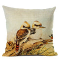Axyaa Elegant Floral Bird Pattern Linen Cushion Cover 45x45cm for Living Room Sofa