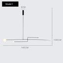 Axyaa Geometric Line Pendant Light - Minimalist Nordic Design for Home & Commercial Spaces