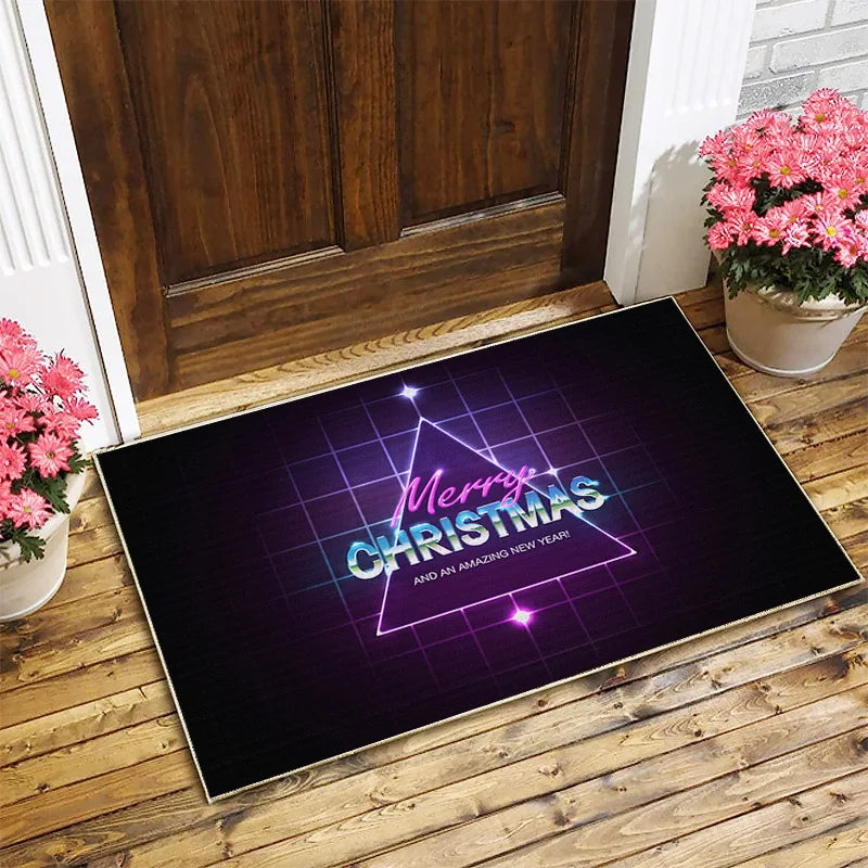 Axyaa Christmas Santa Mat: Festive Home Decoration for Kitchen and Bathroom