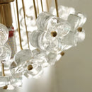 Axyaa French Retro Petal Glass Chandelier for Elegant Lighting Décor
