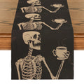 Axyaa Halloween Skull Table Runner for Kitchen Dining Decor