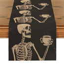 Axyaa Halloween Skull Table Runner for Kitchen Dining Decor