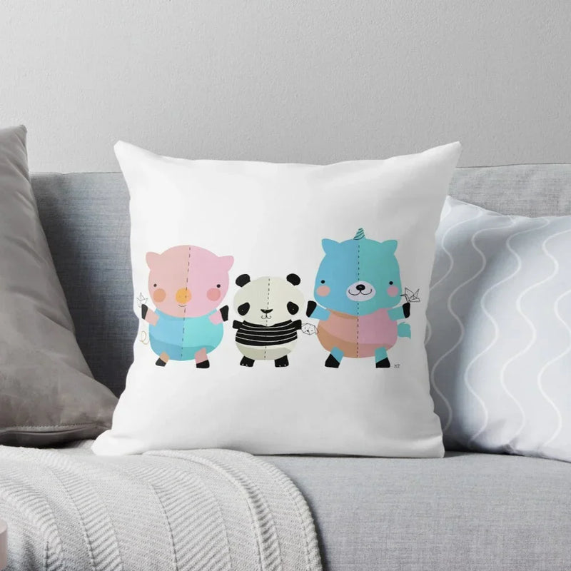 Cute Animal Print Pillowcase by Axyaa for Bedroom & Living Room