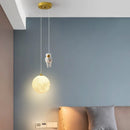 Axyaa Astronaut Lunar Pendant Lamp for Bedroom Study, G9 LED Hanging Fixture