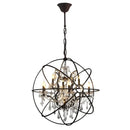 Axyaa Crystal Chandelier: Mid Century Birdcage LED Globe Lighting