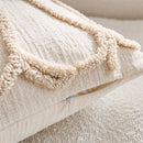 Axyaa Chenille Floral Pillow Cover 45x45cm in Beige Brown Pink Orange