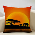 Axyaa African Landscape Art Pillow Case 45x45cm High Quality Linen Cushion Cover