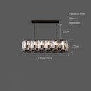 Axyaa Crystal Round LED Chandelier for Dining Room Bedroom Living Room
