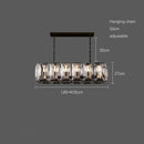 Axyaa Crystal Round LED Chandelier for Dining Bedroom Living Room - Art Lighting Fixture