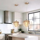 Axyaa Crystal K9 Chandelier Pendant Light Modern Gold for Living Bedroom Restaurant Cloakroom