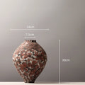 Axyaa Graffiti Vintage Ceramic Vase | Hand-drawn Coarse Pottery Flower Bottle
