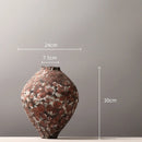 Axyaa Graffiti Vintage Ceramic Vase | Hand-drawn Coarse Pottery Flower Bottle