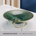 Axyaa Glass Fruit Tray - Coffee Table Decor, Office Snack Tray
