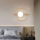 Axyaa Gold LED Round Wall Light for Living Room, Bedroom, Staircase