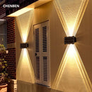 Axyaa Solar Wall Lamp, Outdoor Waterproof Up/Down Lighting, Balcony Yard Garden Decor