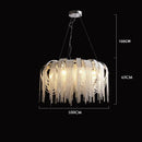 Axyaa Tassel Pendant Aluminum Chain Chandelier for Living Room Kitchen