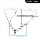 Axyaa Pearl Glass Necklace Chandelier - Modern LED Pendant for Home & Restaurant Decor