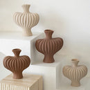 Axyaa Retro Ceramic Vase: Stylish Home Decor Sculpture for Flowers and Dried Arrangements