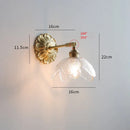 Axyaa Nordic Glass LED Copper Wall Lamp for Modern Home Indoor Lighting