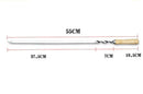 Axya BBQ Skewers: 55cm Long Handle Kebab Grill Stick, Stainless Steel Outdoors Needle.