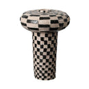 Axyaa Geometric Check Ceramic Vase, Rough Pottery Handicraft, Home Decoration Accessories