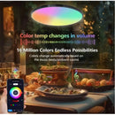 Axyaa 38cm Round Smart Ceiling Light: RGB Ambient, APP Remote Dimming, Voice Control