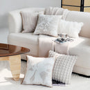 Axyaa Soft Fringed Chenille Pillow Cover with Tree Animals Print