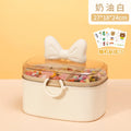 Axyaa Kids Hair Accessories Organizer Box with Two Layers and Lid