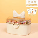 Axyaa Kids Hair Accessories Organizer Box with Two Layers and Lid