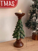 Axya Vintage Christmas Tree Candle Holders: Festive Home Decor & Photography Props