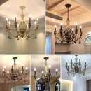 Axyaa Retro Resin LED Chandelier for Home Decor and Lighting