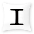 Axyaa Polyester Alphabet Cushion Cover 45X45cm for Home Sofa Decor