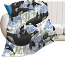Axyaa Killer Whale Orca Ultra Soft Throw Blanket for Home Bed Couch
