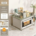 Axyaa Stainless Steel Microwave Rack Shelf for Countertop Organization