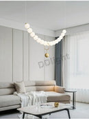 Axyaa Modern Copper LED Chandelier for Living Room, Bedroom, Dining, Kitchen Decor