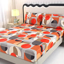 Axyaa Geometric Print Bedding Set: Soft, Breathable, 3-Piece Comfort in Beige