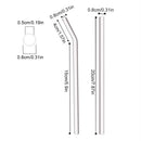 Axyaa Glass Straw Set - 3/5/10/11Pcs Reusable Eco Friendly Drinking Straws
