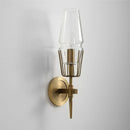 Axyaa Nordic Villa Clear Glass Wall Lamps for Bedroom, Industrial Indoor Wandlamp Home Lighting Decor