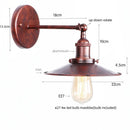 Axyaa Antique Plug In LED Wall Lights Vintage Industrial Lamparas