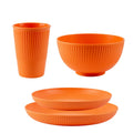 Axyaa Wheat Straw Ramen Bowl Set - 4-Piece Dinner Tableware