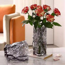 Axyaa Glass Vase for Elegant Living Room Decor - Hydroponic Water Culture Flower Arrangement